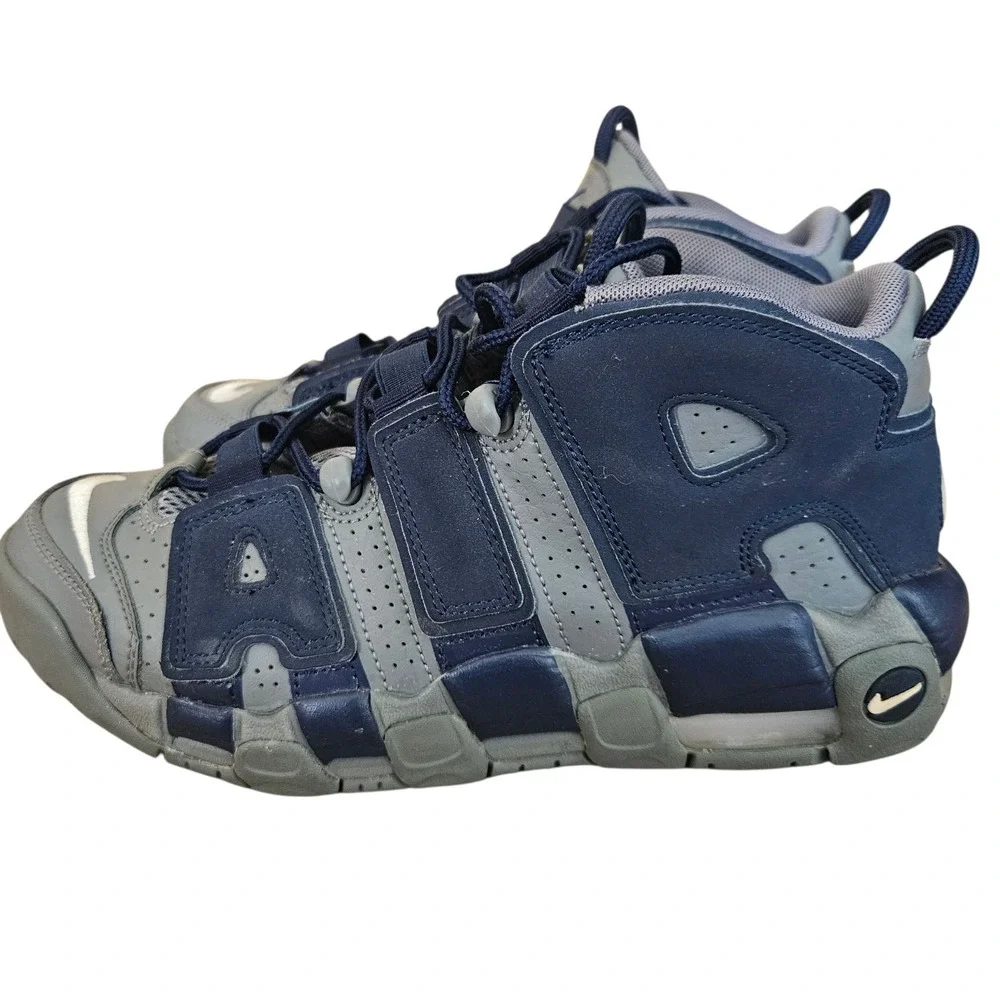 Size 6.5 (Big Boys)-Nike Air More Uptempo Cool Grey/‎ White Midnight Navy